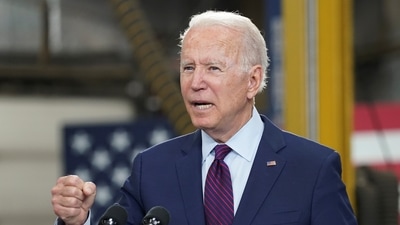 Joe Biden said businesses are reopening and projected economic growth is the highest it's been in four decades. (REUTERS)