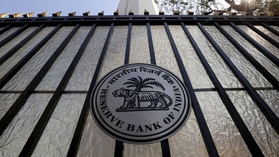 The Reserve Bank of India seal is pictured on a gate outside the RBI headquarters in Mumbai, India. (REUTERS)