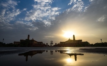 A view of  Rashtrapati Bhavan ahead of PM Modi's cabinet reshuffle (Amal KS/ Hindustan Times)