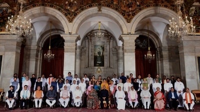 In a massive Cabinet revamp, Prime Minister Narendra Modi dropped 12 senior Cabinet ministers on Wednesday and inducted a younger team aimed at refurbishing his government's image. (AP) In a massive Cabinet revamp, Prime Minister Narendra Modi dropped 12 senior Cabinet ministers on Wednesday and inducted a younger team aimed at refurbishing his government's image. (AP)