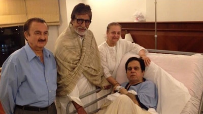 Amitabh Bachchan was among the few stars who visited Dilip Kumar in the last decade. Following the news of his death, Amitabh took to Twitter and wrote, "An institution has gone,"  