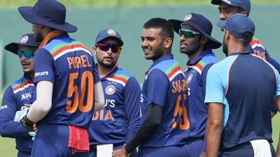 Indian players in action during intra-squad match. (BCCI)