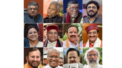 Also dropped were Santosh Kumar Gangwar (independent charge of labour), and ministers of state Babul Supriyo, Sanjay Shamrao Dhotre, Rattan Lal Kataria, Pratap Chandra Sarangi and Debasree Chaudhuri. (PTI) Also dropped were Santosh Kumar Gangwar (independent charge of labour), and ministers of state Babul Supriyo, Sanjay Shamrao Dhotre, Rattan Lal Kataria, Pratap Chandra Sarangi and Debasree Chaudhuri. (PTI)