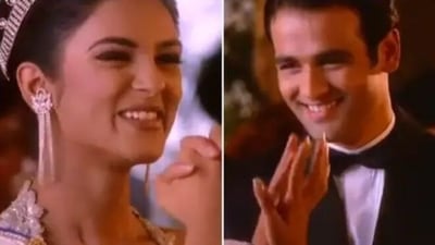 Sushmita Sen and Rohit Roy featured in an ad together.