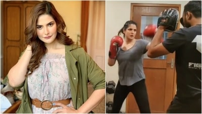 Zareen Khan's intense boxing session video will pump you up for midweek workout (Instagram/@zareenkhan) Zareen Khan's intense boxing session video will pump you up for midweek workout (Instagram/@zareenkhan)