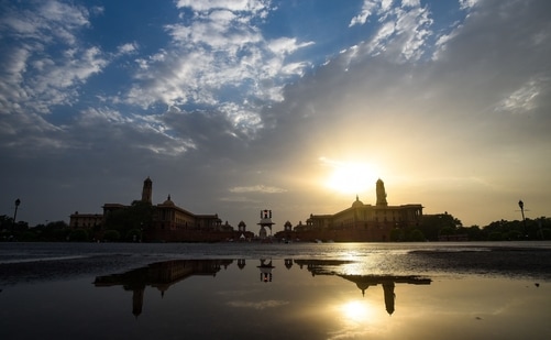 A view of Rashtrapati Bhavan ahead of PM Modi's cabinet reshuffle (Amal KS/ Hindustan Times)