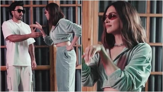 Deepika Padukone dances with Ranveer Singh in velvet hoodie and joggers worth <span class='webrupee'>₹</span>3k(Instagram/@deepikapadukone) Deepika Padukone dances with Ranveer Singh in velvet hoodie and joggers worth <span class='webrupee'>₹</span>3k(Instagram/@deepikapadukone)