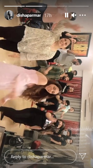 Disha Parmar also took to her Instagram Stories and shared a clip.
