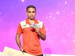 Indian boxer Amit Panghal won silver medal at ASBC Asian Boxing Championship.(PTI) Indian boxer Amit Panghal won silver medal at ASBC Asian Boxing Championship.(PTI)