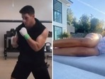Priyanka Chopra and Nick Jonas in their Los Angeles home. Priyanka Chopra and Nick Jonas in their Los Angeles home.