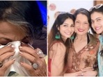 Tanuja poses with her daughters, Kajol and Tanishaa Mukerji. Tanuja poses with her daughters, Kajol and Tanishaa Mukerji.