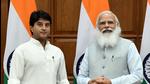 Civil aviation minister Jyotiraditya Scindia with PM Modi. (File photo) Civil aviation minister Jyotiraditya Scindia with PM Modi. (File photo)