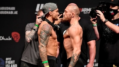 FILE PHOTO: Dustin Poirier and Conor McGregor. (USA TODAY Sports)