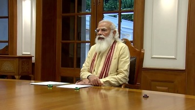 Prime Minister Narendra Modi chaired a meeting with the Council of Ministers, in New Delhi on Thursday. (ANI photo)