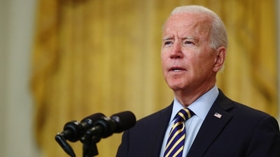 “How many more, how many more thousands of American daughters and sons are you willing to risk?” Joe Biden said to those calling for the US to extend the military operation. (Bloomberg) “How many more, how many more thousands of American daughters and sons are you willing to risk?” Joe Biden said to those calling for the US to extend the military operation. (Bloomberg)