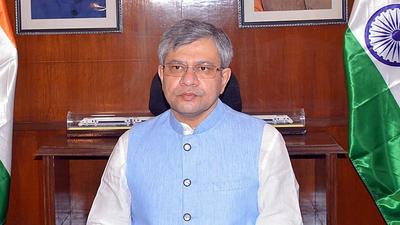 New Delhi: Ashwini Vaishnaw takes charge as the Union Minister for Railways, in New Delhi Thursday (ANI) New Delhi: Ashwini Vaishnaw takes charge as the Union Minister for Railways, in New Delhi Thursday (ANI)