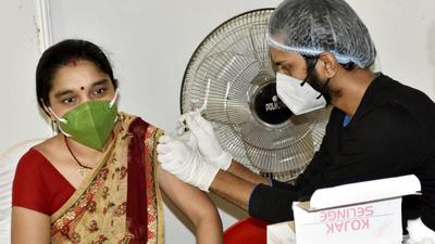 A health worker gives a dose of Covid-19 vaccine to a beneficiary in Patna, Bihar, on Tuesday, July 6. (HT file) A health worker gives a dose of Covid-19 vaccine to a beneficiary in Patna, Bihar, on Tuesday, July 6. (HT file)