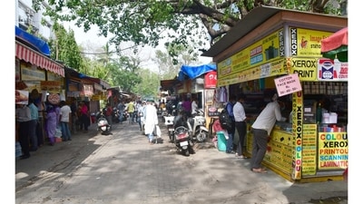 The Churchgate Khau Galli is a common stop for hungry commuters but only a few eateries are open, and even fewer are patronised. (Bhushan Koyande / HT Photo)
