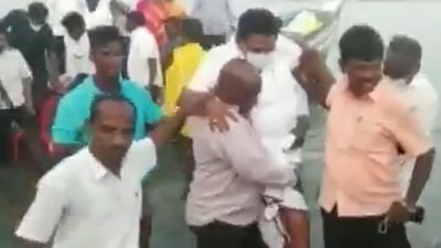 Despite Anitha Radhakrishnan's explanation, the video received many angry reactions. (Screenshot from video shared by ANI) Despite Anitha Radhakrishnan's explanation, the video received many angry reactions. (Screenshot from video shared by ANI)