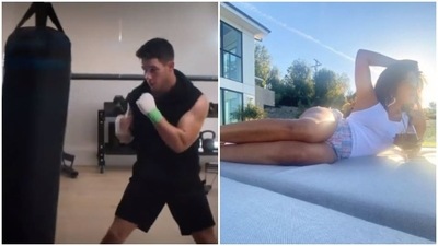 Priyanka Chopra and Nick Jonas in their Los Angeles home. Priyanka Chopra and Nick Jonas in their Los Angeles home.