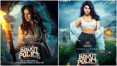 Yami Gautam and Jacqueline Fernandez in Bhoot Police.