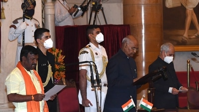 A Narayanaswamy, 64, Chitradurg, Karnataka: He is a Lok Sabha MP for Chitradurg, Karnataka serving his first term as MP. (HT Photo) A Narayanaswamy, 64, Chitradurg, Karnataka: He is a Lok Sabha MP for Chitradurg, Karnataka serving his first term as MP. (HT Photo)