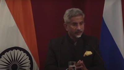 Jaishankar addressing India-Russia ties in a changing world at IMEMO in Moscow (IMEMO/YouTube) Jaishankar addressing India-Russia ties in a changing world at IMEMO in Moscow (IMEMO/YouTube)