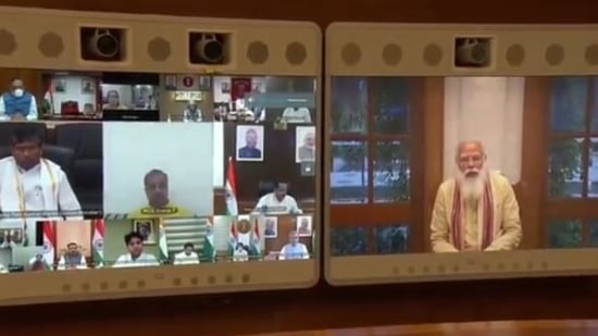 Prime Minister Narendra Modi met the new council of ministers on Thursday via video-conferencing. 