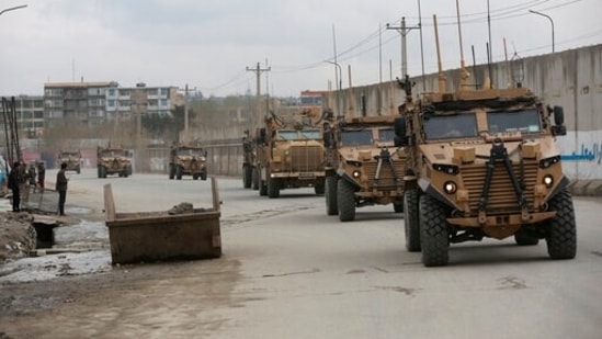 Boris Johnson said that the UK would continue to provide development assistance to Afghanistan. In picture - British troops with NATO-led Resolute Support Mission forces in Kabul, Afghanistan.(AP)