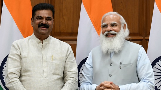 Kapil Moreshwar Patil, Konkan, Maharashtra: He is a Lok Sabha member from Bhiwandi, Maharashtra serving his 2nd term as MP.(HT Photo)