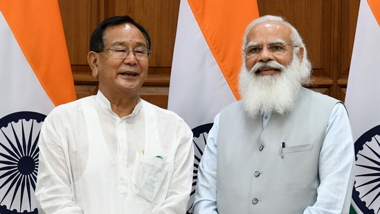 Rajkumar Ranjan Singh, 68, Imphal, Manipur: He is a Lok Sabha member for Inner Manipur, Manipur serving his first term as MP. Before his political journey, he had a 4-decade long career as an geography professor at Manipal University. (HT Photo)