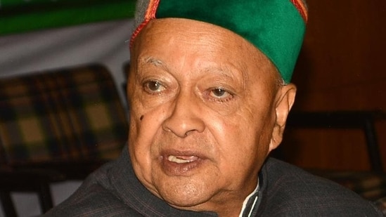 File photo of senior Congress leader and former Himachal Pradesh chief minister Virbhadra Singh.(HT Photo)