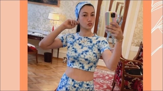 Gauahar Khan’s uber-chic loungewear look in tie-dye co-ord set is fashion goals(Instagram/thevintagesiestacloset)