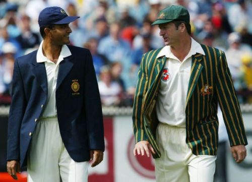 Former Indian captain Sourav Ganguly (L) with ex-Australia skipper Steve Waugh (Getty) Former Indian captain Sourav Ganguly (L) with ex-Australia skipper Steve Waugh (Getty)