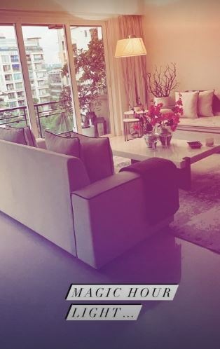 A glimpse at Malaika Arora's living room.