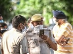 Police officials seen outside the residence of Kitty Kumaramangalam, wife of late former Union Minister P Rangarajan Kumaramangalam, where she was murdered during a robbery bid at Vasant Vihar, in New Delhi, India, on Wednesday, July 07, 2021. (Photo by Sanchit Khanna/ Hindustan Times) Police officials seen outside the residence of Kitty Kumaramangalam, wife of late former Union Minister P Rangarajan Kumaramangalam, where she was murdered during a robbery bid at Vasant Vihar, in New Delhi, India, on Wednesday, July 07, 2021. (Photo by Sanchit Khanna/ Hindustan Times)