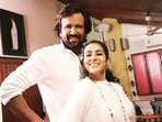 Nivedita Bhattacharya poses with her husband Kay Kay Menon. Nivedita Bhattacharya poses with her husband Kay Kay Menon.