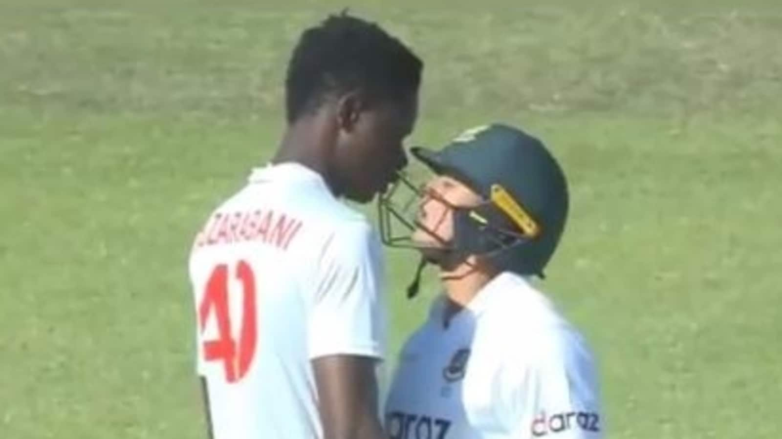 Bangladesh batsman Taskin Ahmed dances on pitch, leaves Zimbabwe pacer Blessing Muzarabani angry - WATCH