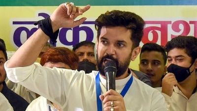 Lok Janshakti Party leader Chirag Paswan addresses during the National Executive meeting, in New Delhi. Lok Janshakti Party leader Chirag Paswan addresses during the National Executive meeting, in New Delhi.