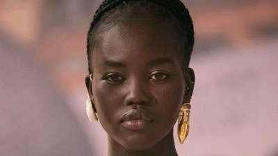 A model presents creations by Fendi. (Instagram)