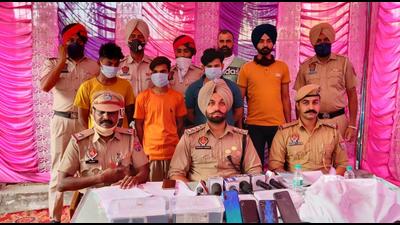 The accused in the custody of Mohali police on Friday. (HT Photo)
