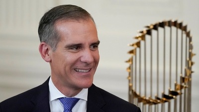 Los Angeles Mayor Eric Garcetti, who considered a 2020 White House bid and later became part of Biden’s inner circle, emerged as a widely discussed possibility to join Biden’s Cabinet last year. (AP) Los Angeles Mayor Eric Garcetti, who considered a 2020 White House bid and later became part of Biden’s inner circle, emerged as a widely discussed possibility to join Biden’s Cabinet last year. (AP)