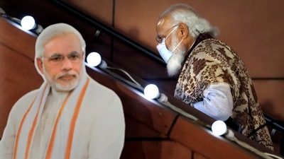 Prime Minister Narendra Modi leaves after a function at the Bharatiya Janata Party headquarters following a state election in New Delhi, India. (AP) Prime Minister Narendra Modi leaves after a function at the Bharatiya Janata Party headquarters following a state election in New Delhi, India. (AP)