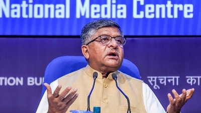 Ravi Shankar Prasad addresses a press briefing on Cabinet and CCEA decisions at National Media Centre in New Delhi. (PTI) Ravi Shankar Prasad addresses a press briefing on Cabinet and CCEA decisions at National Media Centre in New Delhi. (PTI)