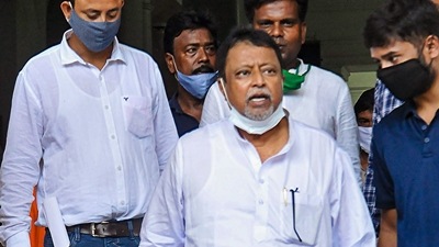 Former BJP MLA Mukul Roy who joined Trinamool Congress party recently at West Bengal Legislative Assembly during Budget session, in Kolkata, Monday, July 5, 2021. (PTI) Former BJP MLA Mukul Roy who joined Trinamool Congress party recently at West Bengal Legislative Assembly during Budget session, in Kolkata, Monday, July 5, 2021. (PTI)