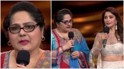 Shagufta Ali with Madhuri Dixit on Dance Deewane 3. Shagufta Ali with Madhuri Dixit on Dance Deewane 3.