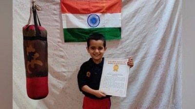 Five-year-old Arindam Gaur creates world record. (Twitter)