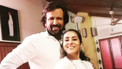 Nivedita Bhattacharya poses with her husband Kay Kay Menon. Nivedita Bhattacharya poses with her husband Kay Kay Menon.