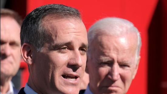 Los Angeles mayor Eric Garcetti will be one of the more high-profile announcements for the administration given the focus the US president has brought on the ties with India (REUTERS)