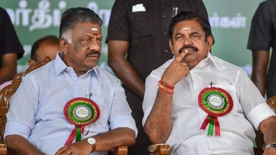 AIADMK said people expected the DMK to implement its electoral promises. In picture - AIADMK's O Panneerselvam (left) and Edappadi Palaniswami. (PTI)